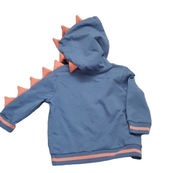 CAT & JACK Dinosaur Hoodie- Size 3/6 Months - Picture 2 of 4